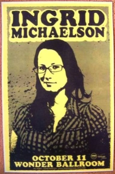 Image 0 of Michaelson INGRID MICHAELSON 2009 Gig POSTER Portland Oregon Concert 