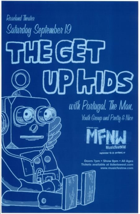 GET UP KIDS 2009 Gig POSTER Portland Oregon MFNW Musicfest NW Concert 