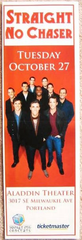 Image 0 of STRAIGHT NO CHASER 2009 Gig POSTER 5x17 Portland Oregon Concert 