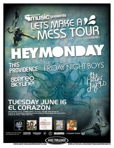 Image 0 of HEY MONDAY 2009 Gig POSTER Concert Seattle Washington 