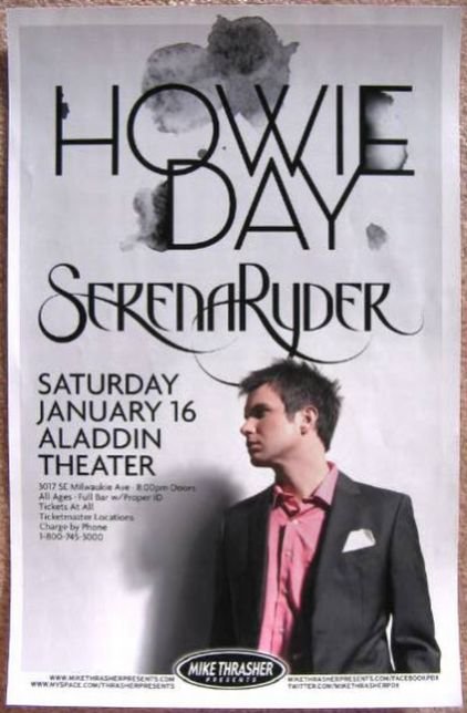 Image 0 of Day HOWIE DAY 2010 Gig POSTER Portland Oregon Concert