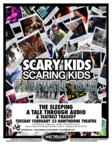 Image 0 of SCARY KIDS SCARING KIDS Farewell Tour POSTER 2010 Portland Oregon Gig Concert