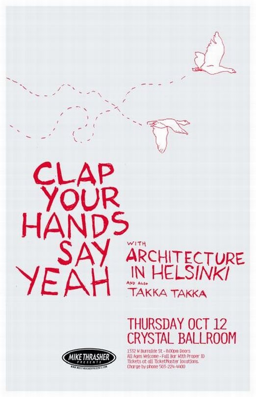 Image 0 of CLAP YOUR HANDS SAY YEAH 2006 Gig POSTER Portland Oregon Concert