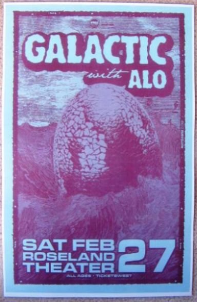 GALACTIC 2010 Gig POSTER Ya-Ka-May Portland Oregon Concert