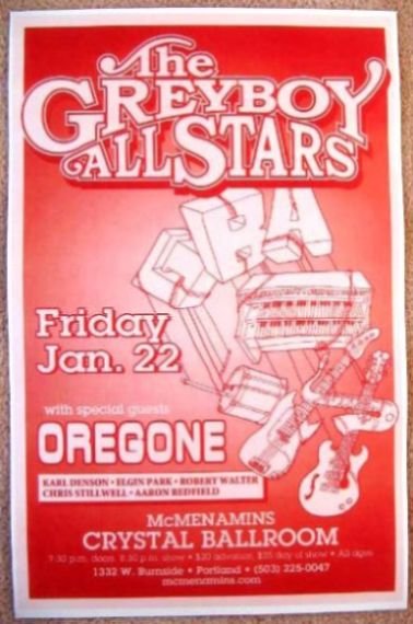 Image 0 of GREYBOY ALLSTARS 2010 Gig POSTER Portland Oregon Concert 
