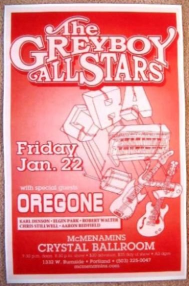 Image 0 of GREYBOY ALLSTARS 2010 Gig POSTER Portland Oregon Concert 