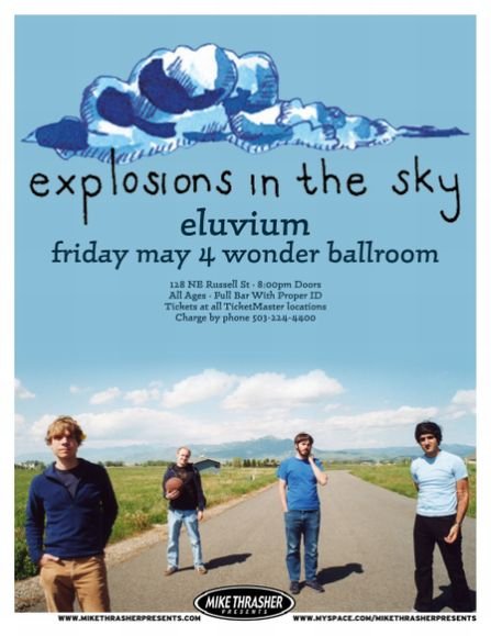 Image 0 of EXPLOSIONS IN THE SKY 2007 Gig POSTER Portland Oregon Concert  