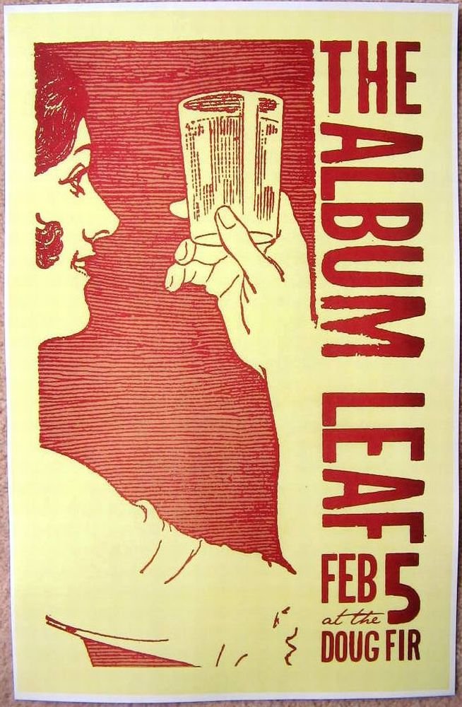 ALBUM LEAF 2010 Gig POSTER Portland Oregon Concert Jimmy LaValle