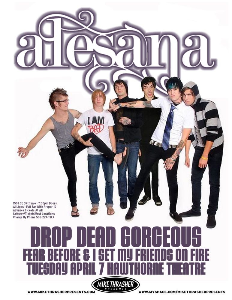 Image 0 of ALESANA 2009 Gig POSTER Portland Oregon Concert