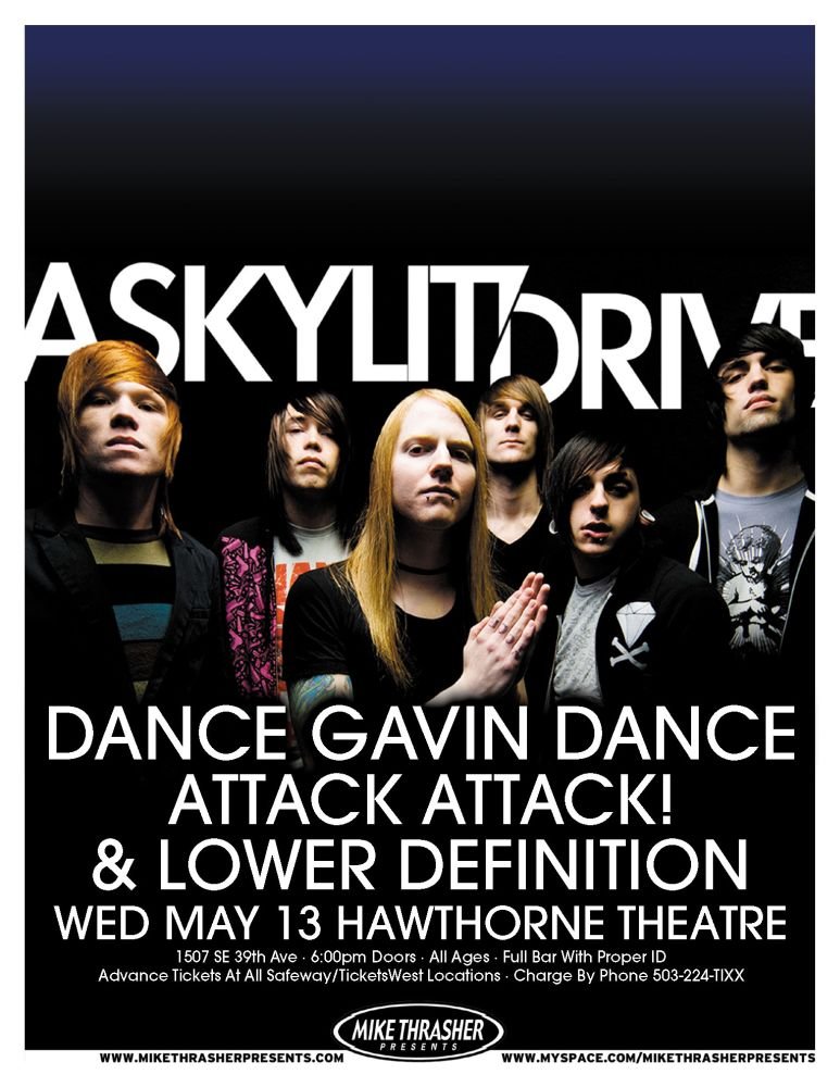 A SKYLIT DRIVE 2009 Gig POSTER Portland Oregon Concert