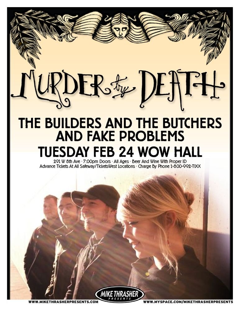 Image 0 of MURDER BY DEATH 2009 Gig POSTER Eugene Oregon Concert 