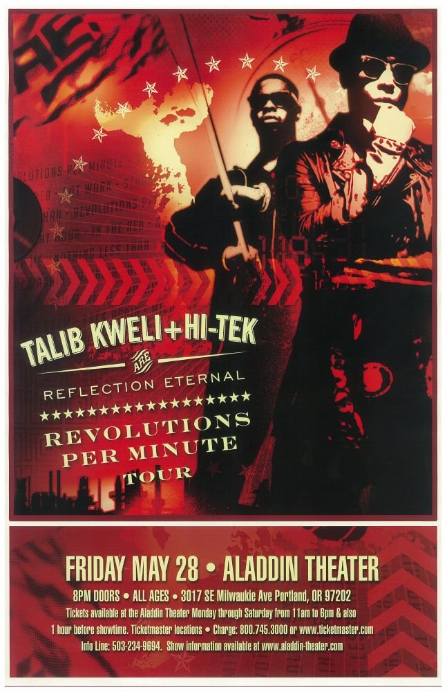 Image 0 of Kweli TALIB KWELI & HI-TEK 2010 Gig POSTER Portland Oregon Concert 