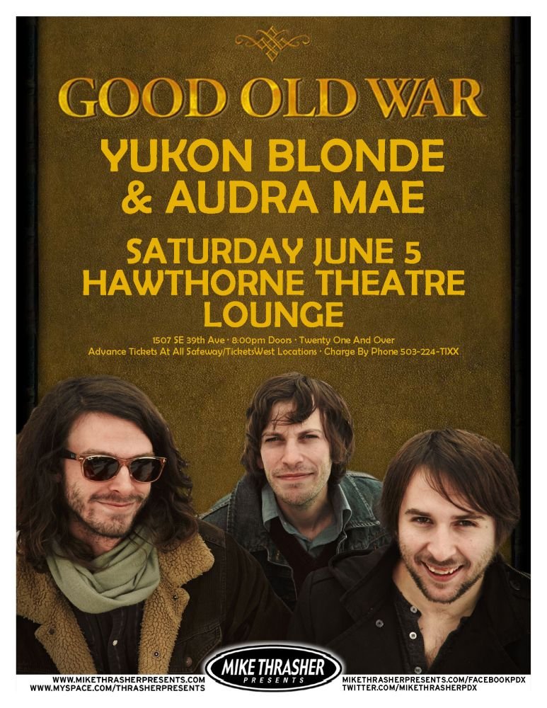 Image 0 of GOOD OLD WAR 2010 Gig POSTER Portland Oregon Concert
