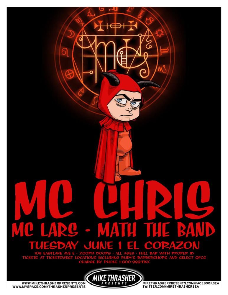 Image 0 of MC CHRIS 2010 Gig POSTER Seattle Washington Concert