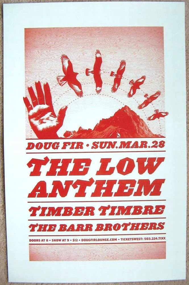 Image 0 of Low Anthem THE LOW ANTHEM 2010 Gig POSTER Portland Oregon Concert