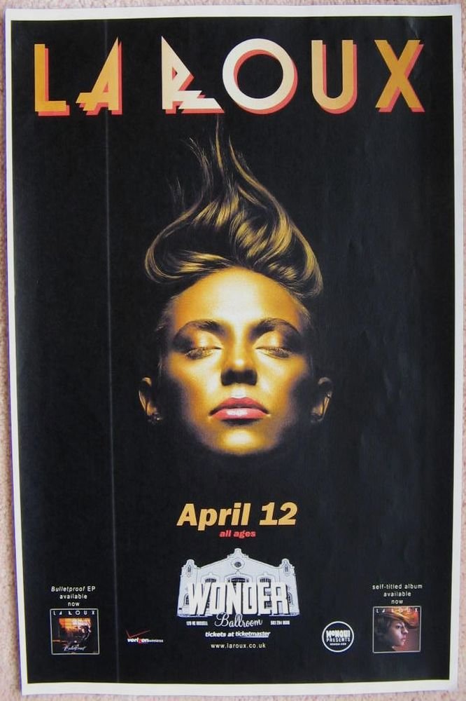 Image 0 of LA ROUX 2010 Gig POSTER Portland Oregon Concert