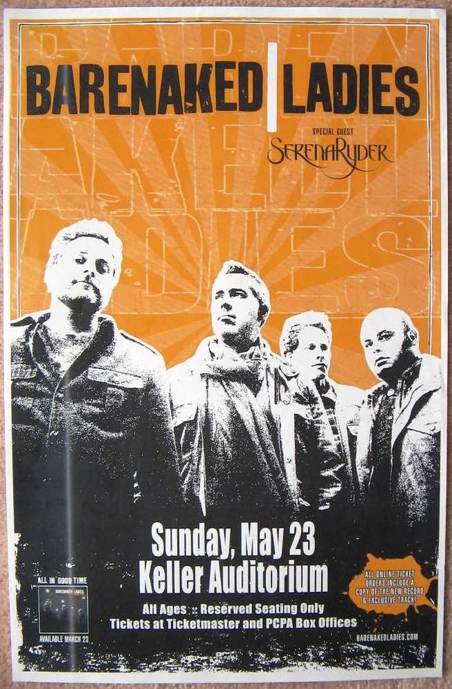 Image 0 of BARENAKED LADIES 2010 Gig POSTER Portland Oregon Concert 