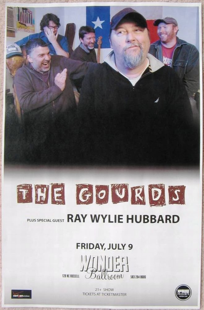 Image 0 of Gourds THE GOURDS Gig POSTER July 2010 Portland Oregon Concert