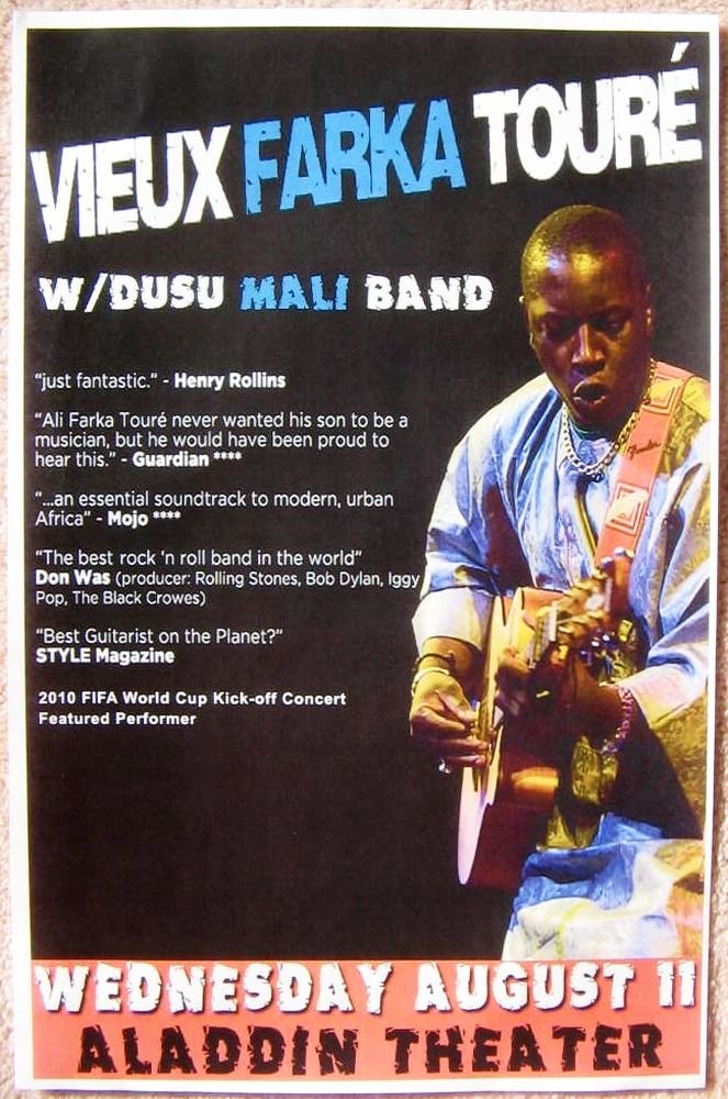 Image 0 of Toure VIEUX FARKA TOURE 2010 Gig POSTER Portland Oregon Concert 