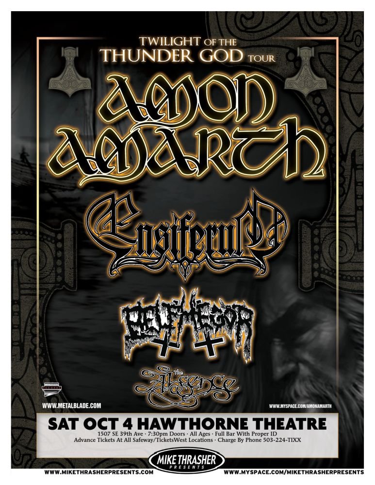 Image 0 of AMON AMARTH Portland Oregon 2008 Gig Concert POSTER
