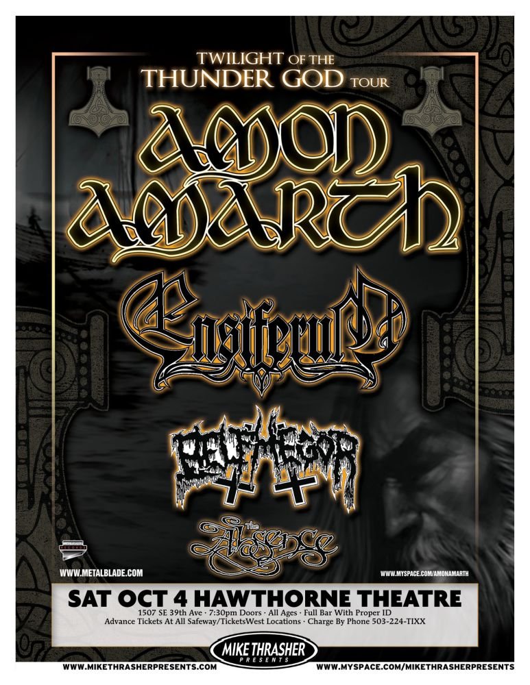 Image 0 of AMON AMARTH Portland Oregon 2008 Gig Concert POSTER