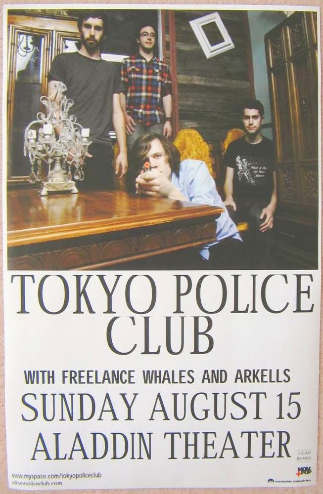 Image 0 of TOKYO POLICE CLUB 2010 Gig POSTER Portland Oregon Concert  