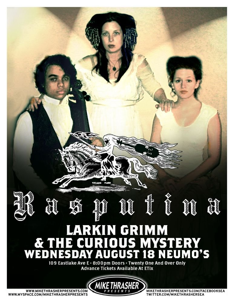 Image 0 of RASPUTINA 2010 Gig POSTER Seattle Washington Concert