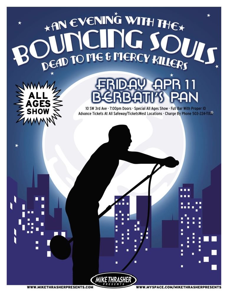 Image 0 of BOUNCING SOULS Portland Oregon 2008 Gig Concert POSTER