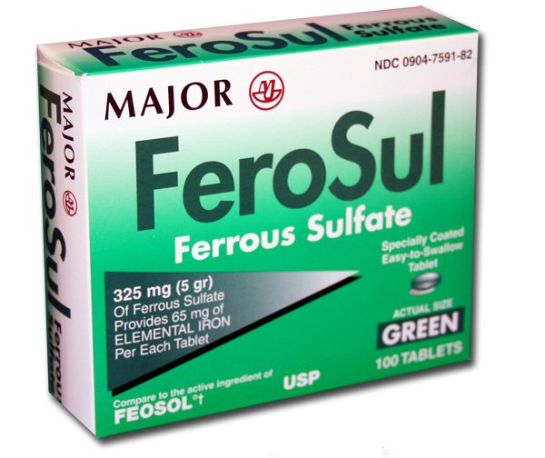 Image 0 of Ferosul Green Ferrous Sulfate 325 Mg Tablet 4 x 25 By Major Pharmaceutical