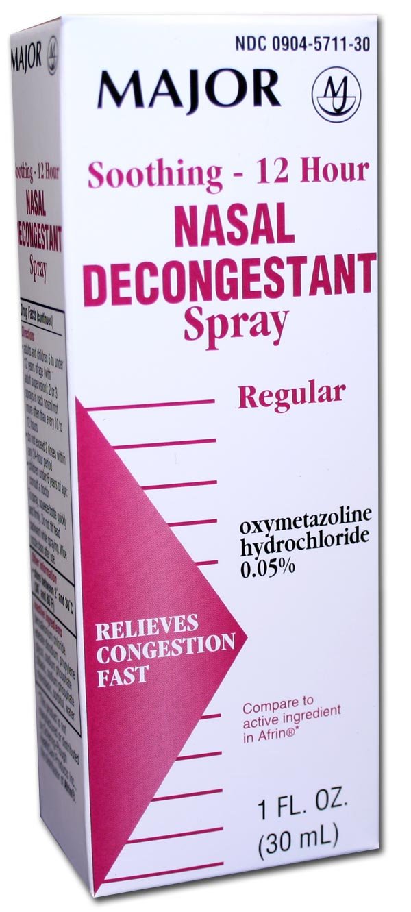 Image 0 of Nasal Decongestant Spray Inhaler 30 Ml By Major Pharmaceutical