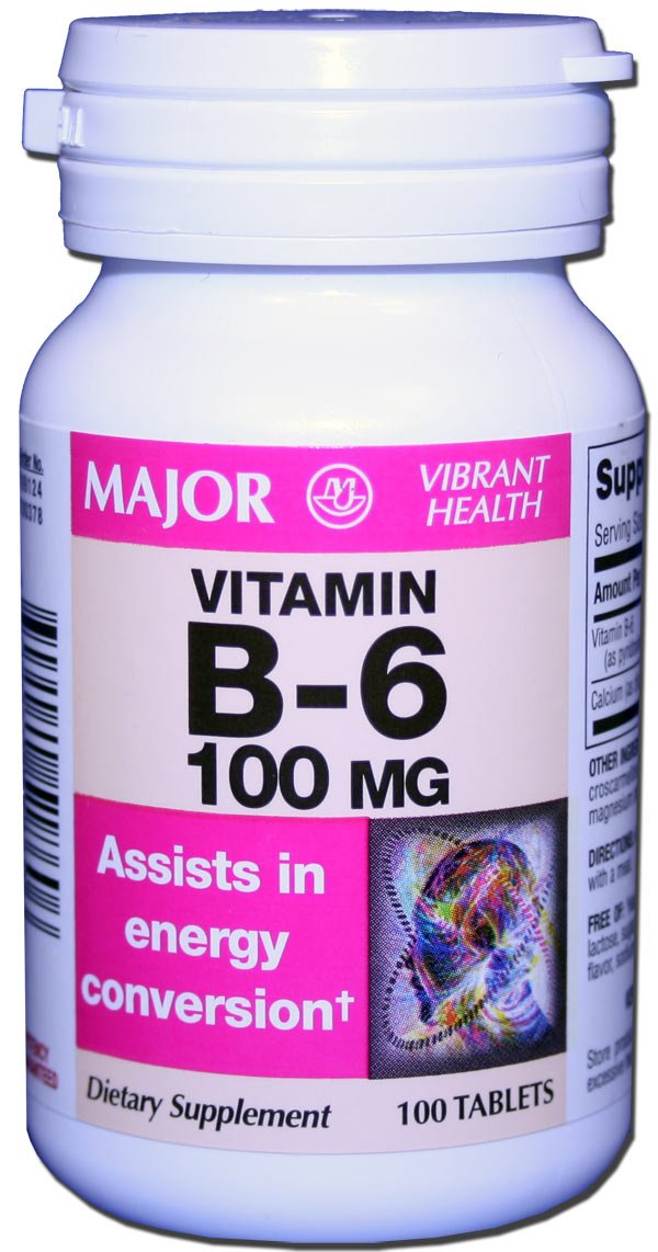 Image 0 of Vitamin B6 100 Mg 100 Tablets By Major Pharma