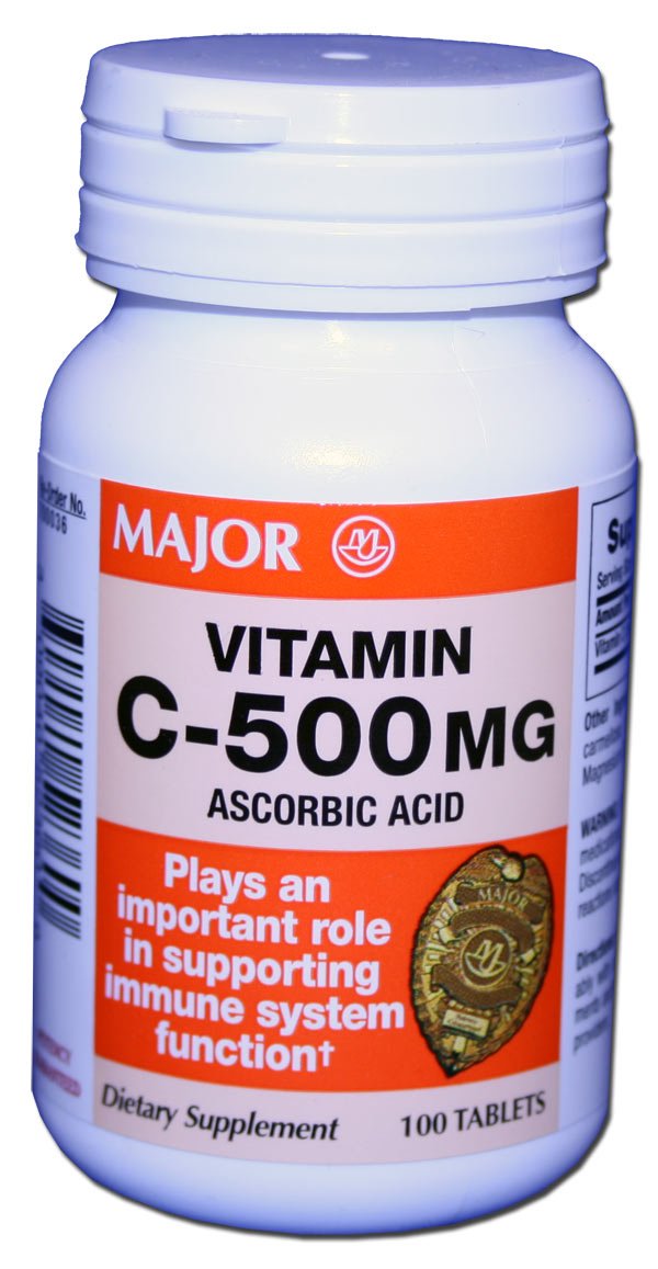 Image 0 of Vitamin C 500 Mg 100 Tablets By Major Pharma