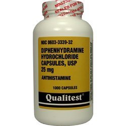 Image 0 of Diphenhydramine 25 Mg Capsules 100 Qualitest By Par Pharmaceutical