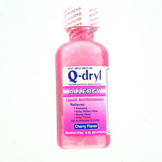 Image 0 of Q-Dryl Anti fungal Oral Liquid 12.5Ml/5Ml 8 Oz Qualitest By Par Pharma