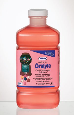 Image 0 of Oralyte Bubble Gum Flavor Solution 8x33 oz by Rugby Major