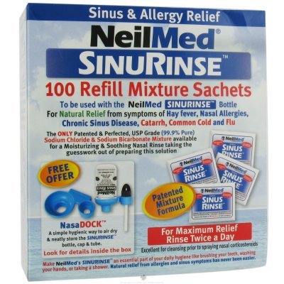 Image 0 of Neilmeds Sinus Rinse Regular Refill Premixed Packets 100