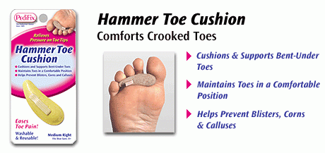 Image 0 of Pedifix Special Order Gel Hammer Toe Cushion Medium Left