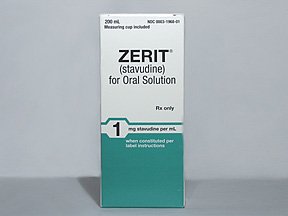 Zerit 1 mg/ml Powdered Oral Suspension 200 Ml. By BRISTOL-MYERS SQUIBB