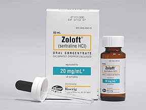 Zoloft 20 Mg/Ml Oral Concentrate 60 Ml. By Pfizer Pharma