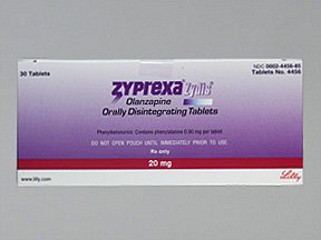 Zyprexa Zydis 20 Mg Tabs 30 By Lilly Eli & Co.