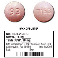 Image 0 of Simvastatin 10 Mg Tabs 90 By Teva Pharma