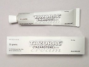 Tazorac 0.05% Cream 30 Gm By Allergan Inc. 