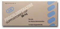 Image 0 of Prochlorperazine 25 Mg Suppositories 12 By G & W Labs. 