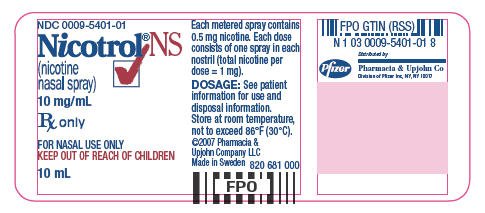 Image 0 of Nicotrol Ns 10 Mg Nasal Spray 4x10 Ml By pfizer Pharma