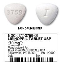 Image 0 of Lisinopril 10 Mg Tabs 1000 By Teva Pharma 