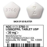 Image 0 of Lisinopril 20 Mg Tabs 100 By Teva Pharma
