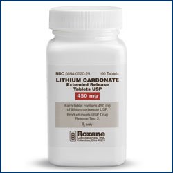 Lithium Carbonate 450 Mg Tabs 100 By Roxane Labs