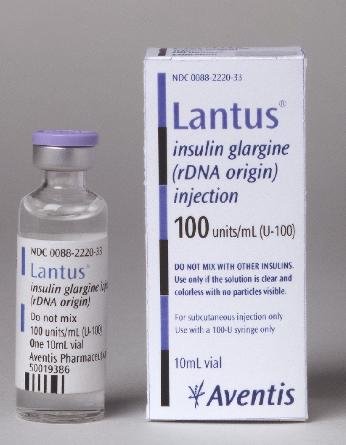 Image 0 of Lantus 100U/ml Multi Dose Vial 10 Ml By Aventis Pharma