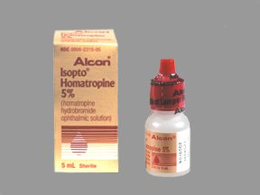 Isopto Homatropine 5% Drops 1X5 ml Mfg.by: Alcon Ophthalmic Prod USA.