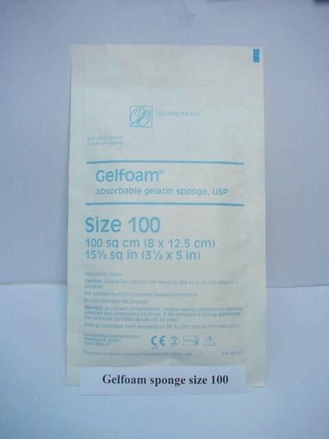 Gelfoam Sponge Size 100 1X6 By Pfizer Pharma